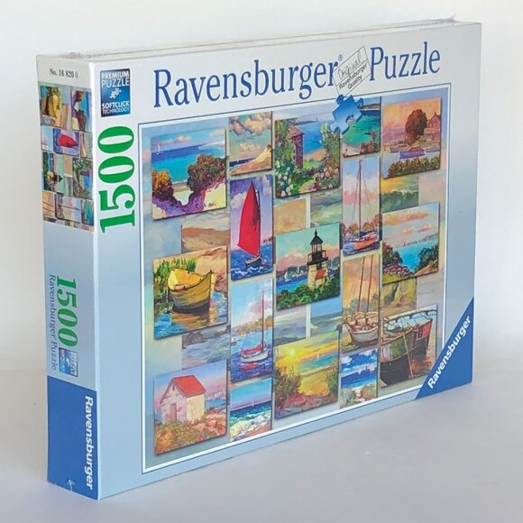 New sealed Ravensburger 1500pcs Puzzle-Coastal Collage | Adult Puzzles - Picture 8 of 12